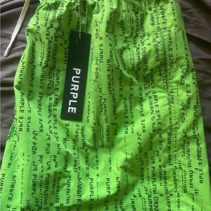 Purple Men's Green Shorts